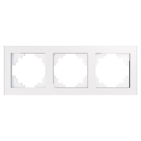 3-seater frame, glass, Stekker series Katrin, GFR00-7003-01, white