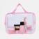 Lightning cosmetic bag, transparent/pink color