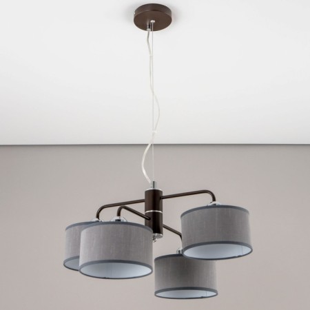 Suspended chandelier Citilux "Form" CL428241, 44x44x32 cm, 4x60W, E27, brown color-6
