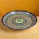 Round Laragan "Rishtan", 36 cm, blue-red ornament