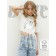 T -shirt Children's Amarobaby Rope, height 134 cm, white color