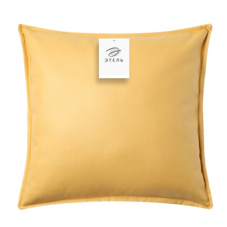 Decorative pillowcase "Ethel" to the leatherette 45*45 cm, yellow-4