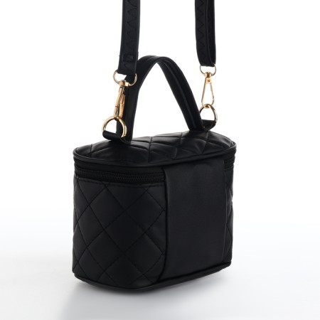 Female bag 16.5*9*10.5 department with a zipper, black-4