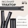 Lightning "Tractor", No. 5, detachable, automatic lock, 60 cm, black/white color