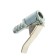 The tip of the pump, fast -open, metal, with a valve, chrome, small