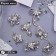 Brooch "Flower Waltz" mini, shape mix, white color in silver