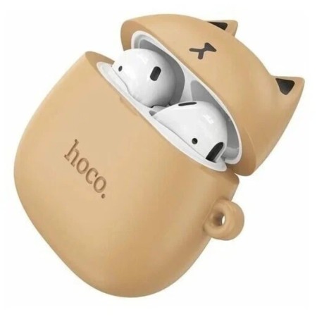 Hoco EW45 TWS headphones, wireless, inserts, BT5.3, 35/350 mAh, microphone, brown-1