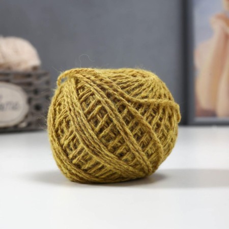 Acryl yarn 100% acrylic, 100m/40 ± 5 g (mustard)-3