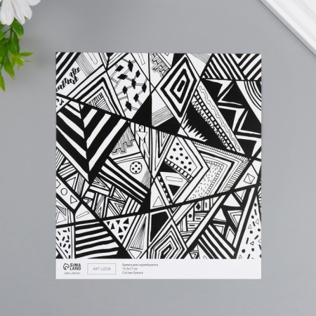 Scrapbooking "Hipster" density 180 grams set 10 pcs 15.5x17 cm-1