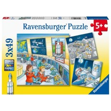 Набор пазлов Ravensburger «Космическая миссия с Томом и Мией», 3 штуки, 49 элементов