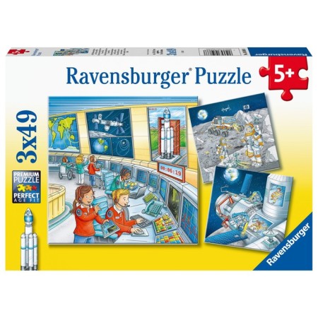 Ravensburger puzzles set “Space Mission with Tom and Mia”, 3 pieces, 49 elements
