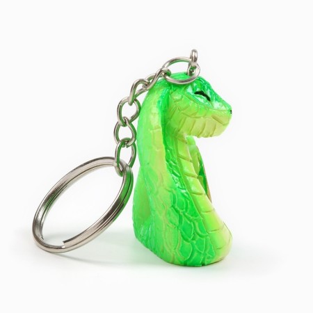 New Year's keychain for keys, voluminous "New Year: a snake with a coin" 2.7 x 8.5 cm-2