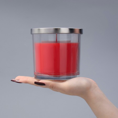 Aromatic giant in a glass "Cherry Flowering", soy wax, 10x10 cm-6