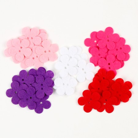 Set for creativity. Bouquet of felt with buttons "Astra"-3