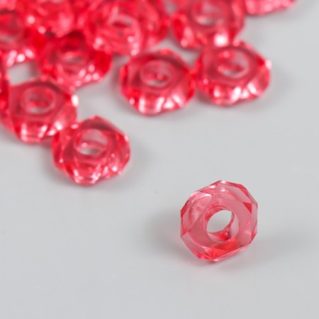 Beads for creativity plastic "Gaika" set 20 pcs pink 1.3x1.3x0.5 cm-1