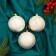 Set of balls plastic D-8 cm, 3 pcs "Ilaria shine" gold