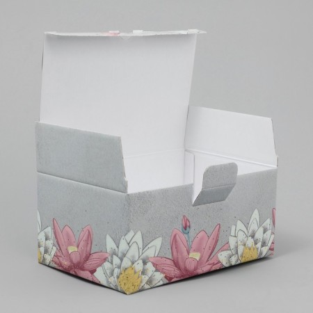 Gift folding box, packaging, "delicate lilies", 22 x 15 x 10 cm-5