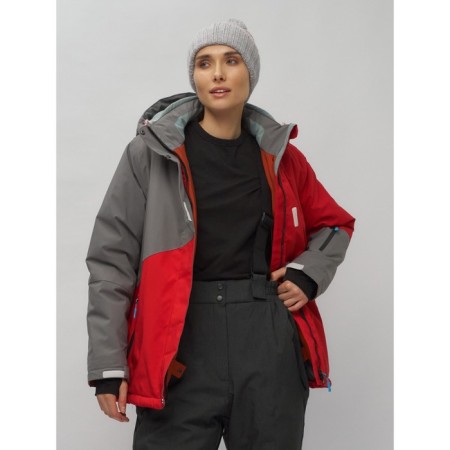 Ski suit female, size 52, red color-11