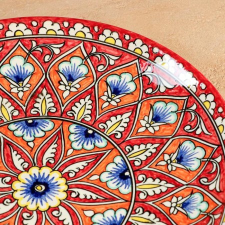 Largan Rishtan ceramics "Patterns", 32 cm, red-2