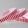 Satin strip "strip", 15 mm × 23 ± 1 m, white/red color