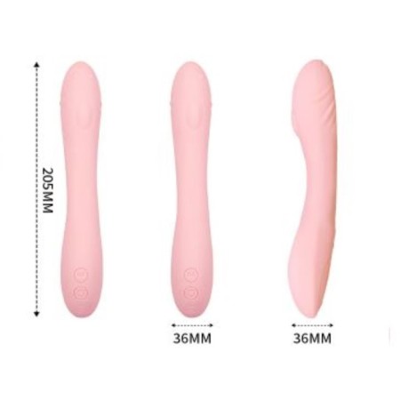 Vibrator, point stimulator G, flexible, silicone, pink-3