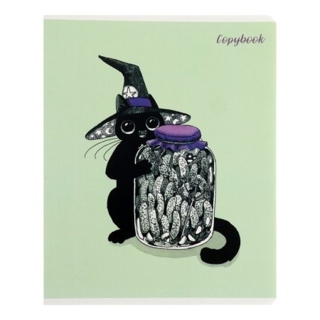 Notebook of 48 sheets in the “Witches” cage, cover coated cardboard, UV-clip, block 65 g/m2, mix-1