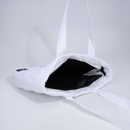 Zipper bag with lightning, white color-6