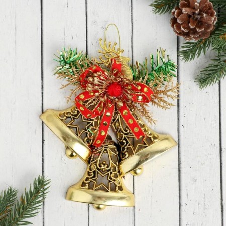 Decoration New Year's "Star Bell" 14x17 cm, gold