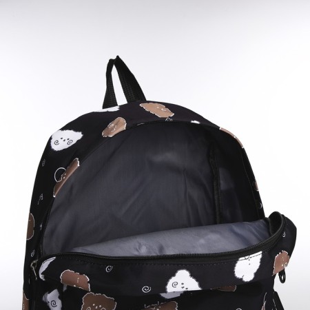 School backpack from lightning textiles, 3 pockets, pencil case, black color-7