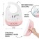 Blory for feeding "Bunny" silicone with pocket, white/pink color