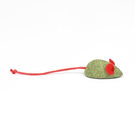 Mouse for cats made of pressed cat mint with a tail of rope, 4.7 cm-2