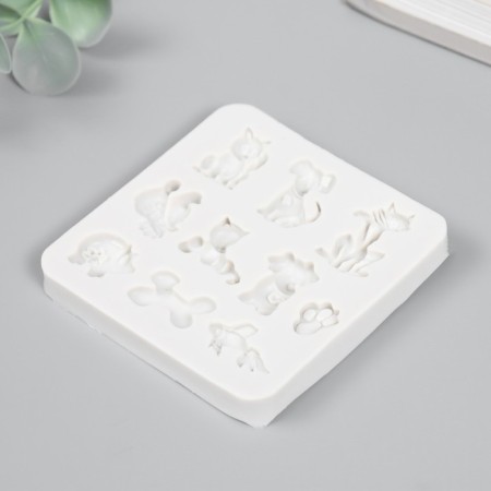 Mold Silicon "Animal World" 10 objects 1x8x8 cm-1