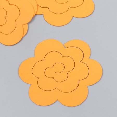 The workpiece of Foamiran "Flower Curly" 10x9.5 cm set 5 pcs. orange-2