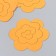 The workpiece of Foamiran "Flower Curly" 10x9.5 cm set 5 pcs. orange