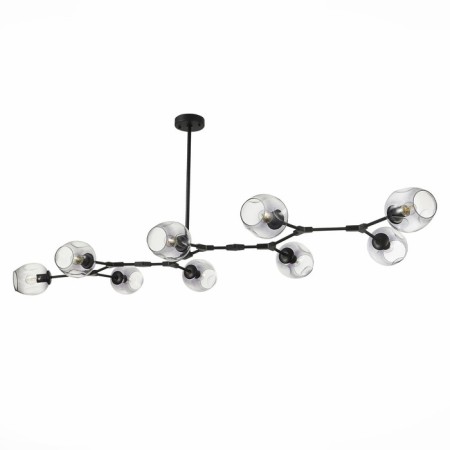 Suspended EVOLUCE lamp. Sle154843-09. Rametto. 9x40 watts, E27, 233x82x33 cm, black color-5