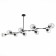 Suspended EVOLUCE lamp. Sle154843-09. Rametto. 9x40 watts, E27, 233x82x33 cm, black color