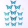 Set for decorating "Butterflies", set 12 pcs, color holography blue