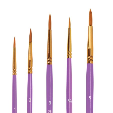 System of brushes synthetics 10 pieces, Brauberg, round; oval; flat; Liners-9