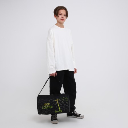 Children's sports bag for the boy "Scooter", 40x21x24cm, black color-9