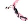 Soft cat collar with a bell, 30 x 1 cm, textiles, pink