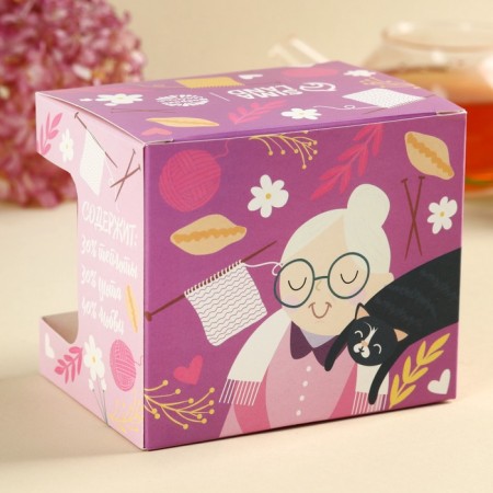Gift set "Beloved Grandma": tea orange with chocolate, 50 g, mug 300 ml-5