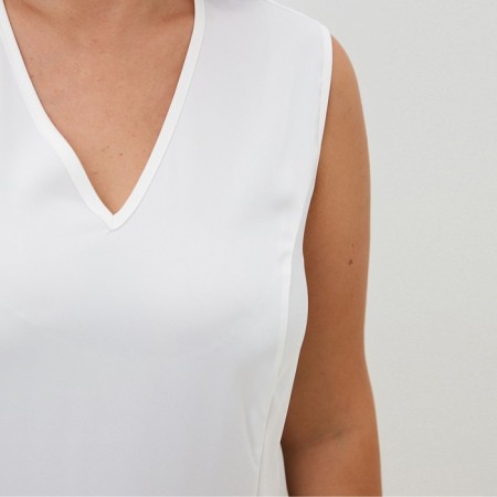 Топ шелковый MIST plus-size, р. 50, молочный-1