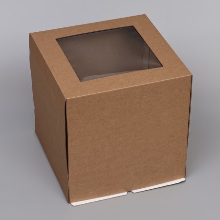 Confectionery packaging with a window, craft, 30 x 30 x 30 cm-1