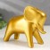 Souvenir Polystone "Golden Elephant" 10.5x6x13.5 cm