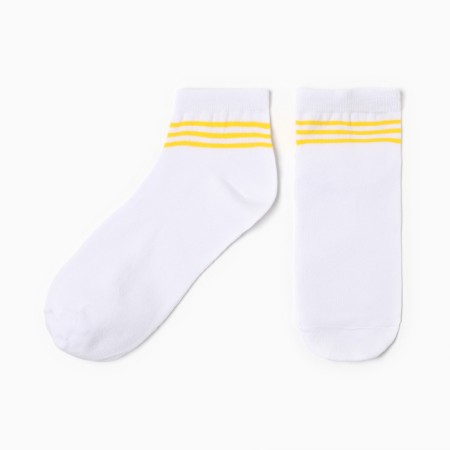 Women's socks, white/yellow color, rr 25