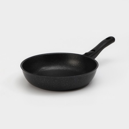 Pan, d = 26 cm, removable handle, anti -stick coating, dark marble color