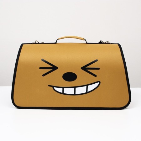 Bag - Animal carrying "Smile", brown, size L, 53 x 21 x 29 cm, brown-2