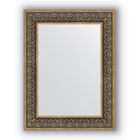 Mirror in the baguette frame - silver monogram 101 mm, 63 x 83 cm, evoForm