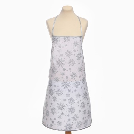 Apron shade snowflakes silver 70*80 cm, 100% p/e-7