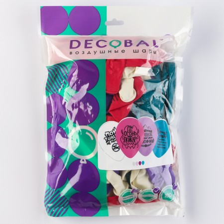 Shar Latex 12 “Humor for her” 2 tbsp., Pastel, set 50 pcs., Mix-6